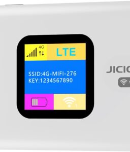Portable WiFi 6 Travel Router 4G LTE Mobile Hotspot, Ice White
