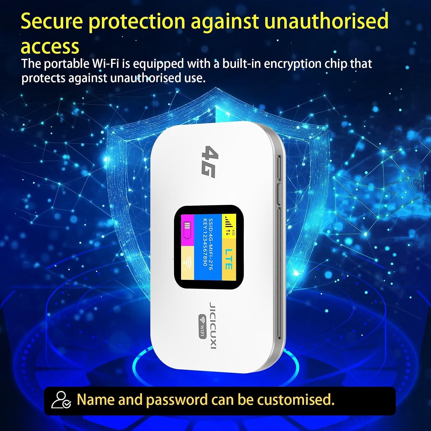 Portable WiFi 6 Travel Router 4G LTE Mobile Hotspot, Ice White - Image 5