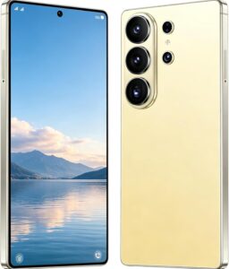 4G Unlocked Smartphone, 6.6" HD Punch Screen, 4GB+32GB (256GB Expandable), Long‑Lasting Battery 2A Fast Charge, 13MP+21MP Camera, Android 12, Face Unlock, OTG, 3‑Card Dual SIM (Golden)
